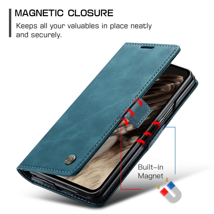 For Google Pixel Fold CaseMe 013 Multifunctional Horizontal Flip Leather Phone Case(Blue) - Google Cases by CaseMe | Online Shopping South Africa | PMC Jewellery