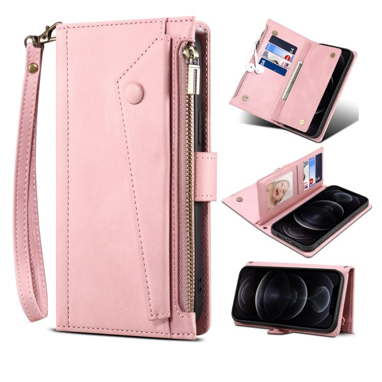 For iPhone 15 Pro ESEBLE Retro Frosted RFID Flip Leather Phone Case(Rose Gold) - iPhone 15 Pro Cases by ESEBLE | Online Shopping South Africa | PMC TechLife | Buy Now Pay Later Mobicred