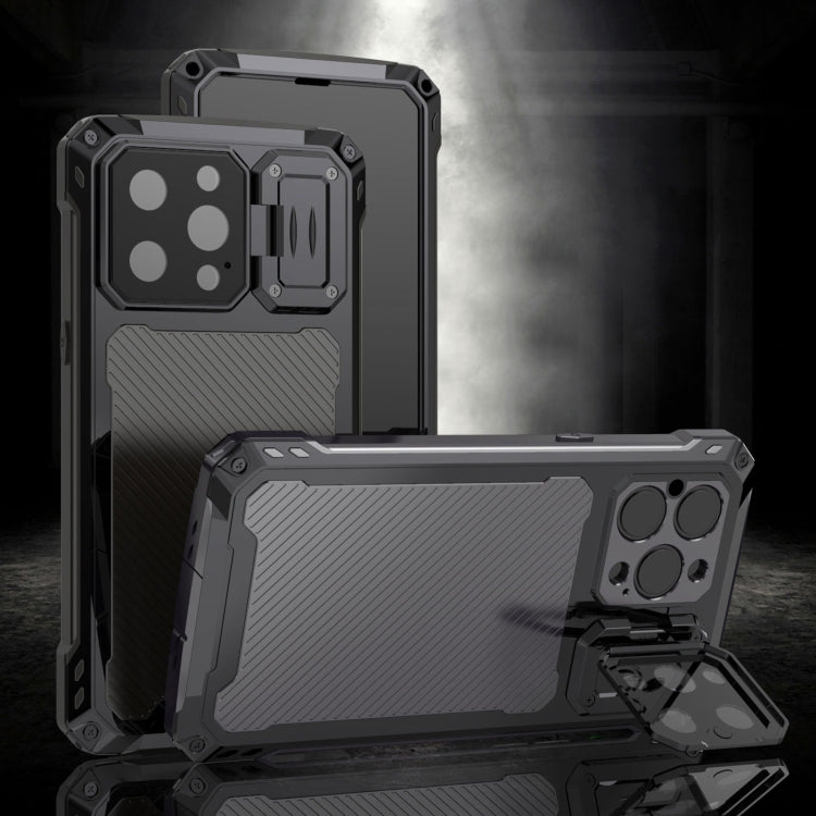 For iPhone 14 Pro Max LK MagSafe Shockproof Life Water-resistant Dustproof Metal Phone Case(Black) - free shipping - PMC TechLife - Order now!