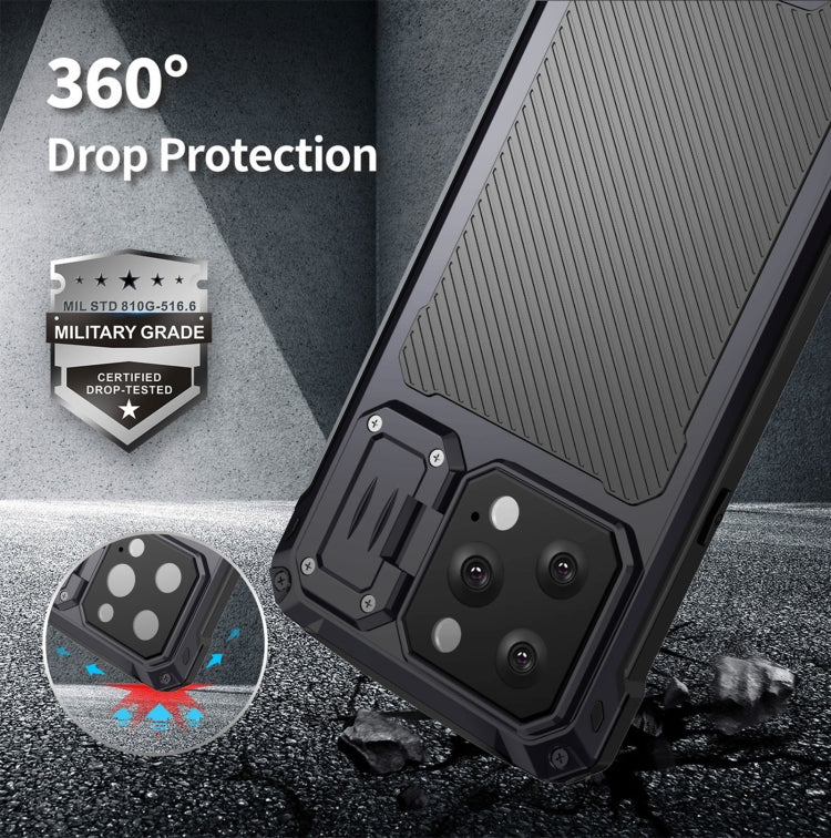 For iPhone 14 Pro Max LK MagSafe Shockproof Life Water-resistant Dustproof Metal Phone Case(Black) - free shipping - PMC TechLife - Order now!