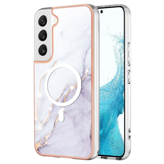 For Samsung Galaxy S23+ 5G Marble Pattern Dual-side IMD Magsafe TPU Phone Case(White 006) - Galaxy S23+ 5G Cases by PMC Jewellery | Online Shopping South Africa | PMC Jewellery