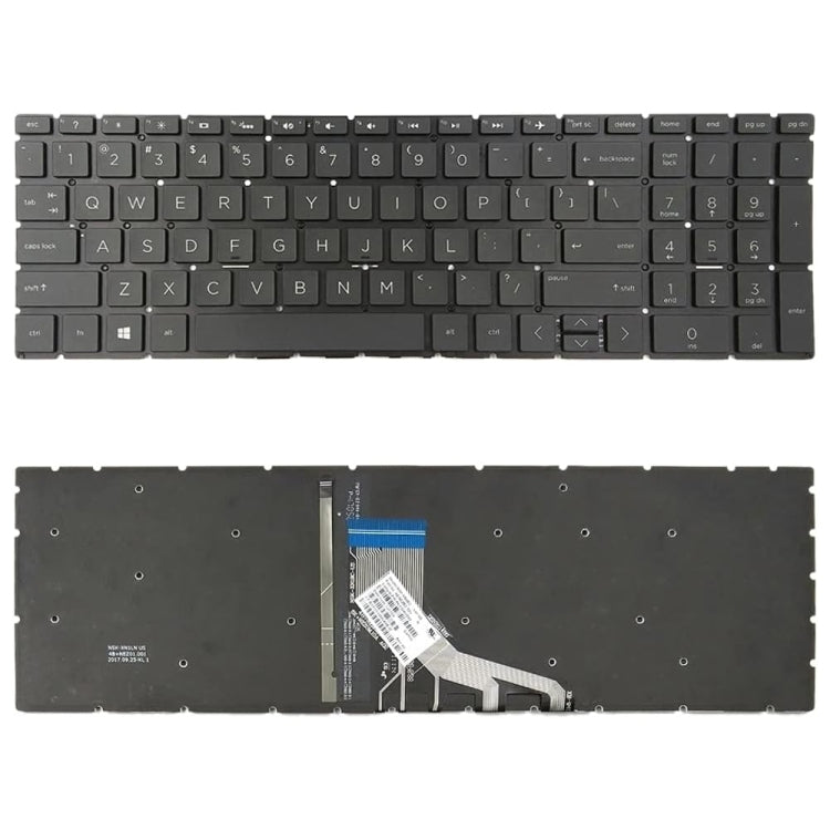 For HP 15-DA / 15-DB US Version Laptop Backlight Keyboard - HP Spare Parts by PMC TechLife | Online Shopping South Africa | PMC TechLife