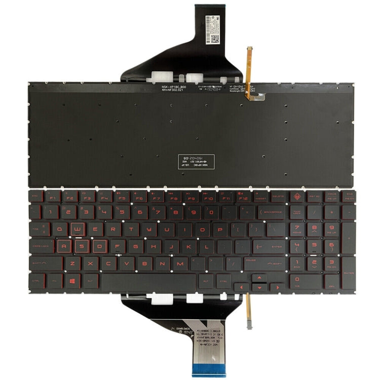 For HP 15-DC / 15-DH Red US Version Laptop Backlight Keyboard - HP Spare Parts by PMC TechLife | Online Shopping South Africa | PMC TechLife