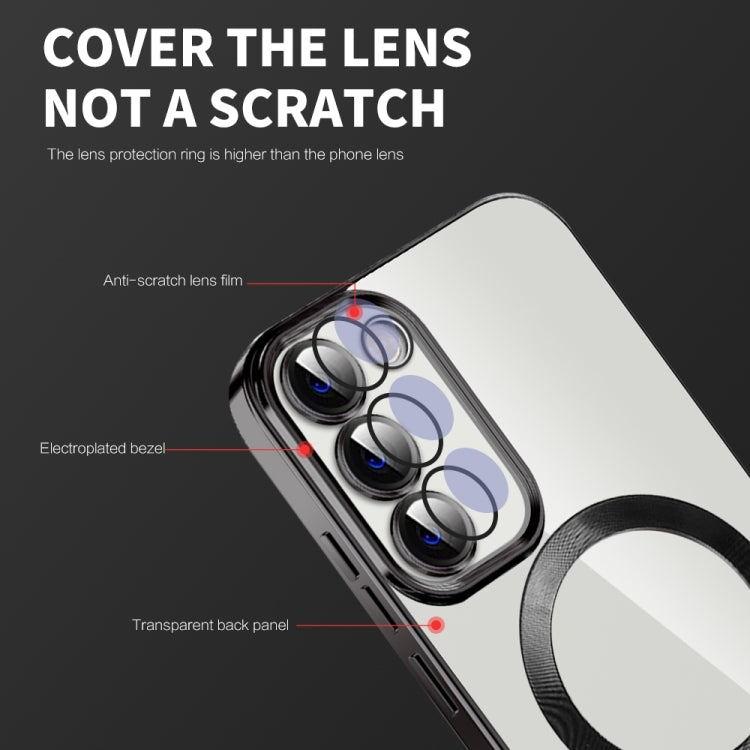 For Samsung Galaxy S20 Ultra CD Texture Plating TPU MagSafe Phone Case with Lens Film(Black) - Galaxy Phone Cases by PMC TechLife | Online Shopping South Africa | PMC TechLife | Buy Now Pay Later Mobicred