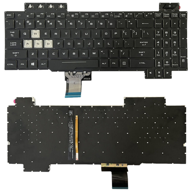 For Asus Gaming FX505D FX505DY FX505DD US Version Backlight Laptop Keyboard(Black) - Asus Spare Parts by PMC Jewellery | Online Shopping South Africa | PMC Jewellery