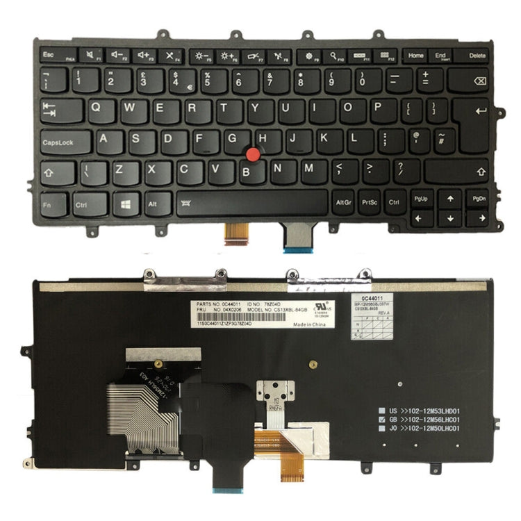 For Lenovo ThinkPad X240 X250 20AL 20AM UK Version Backlight Laptop Keyboard - Lenovo Spare Parts by PMC TechLife | Online Shopping South Africa | PMC TechLife