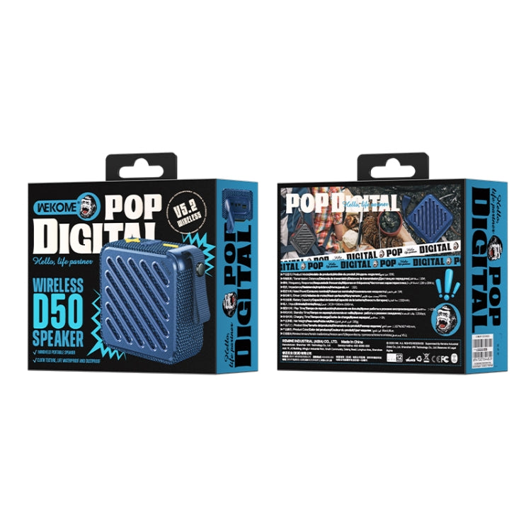 WK D50 Portable Mini Waterproof Bluetooth Speaker(Blue) - Mini Speaker by WK | Online Shopping South Africa | PMC TechLife | Buy Now Pay Later Mobicred