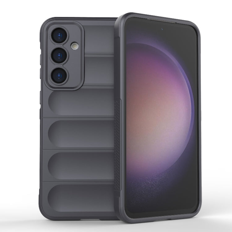 For Samsung Galaxy S23 FE 5G Magic Shield TPU + Flannel Phone Case(Dark Grey) - free shipping - PMC TechLife - Order now!