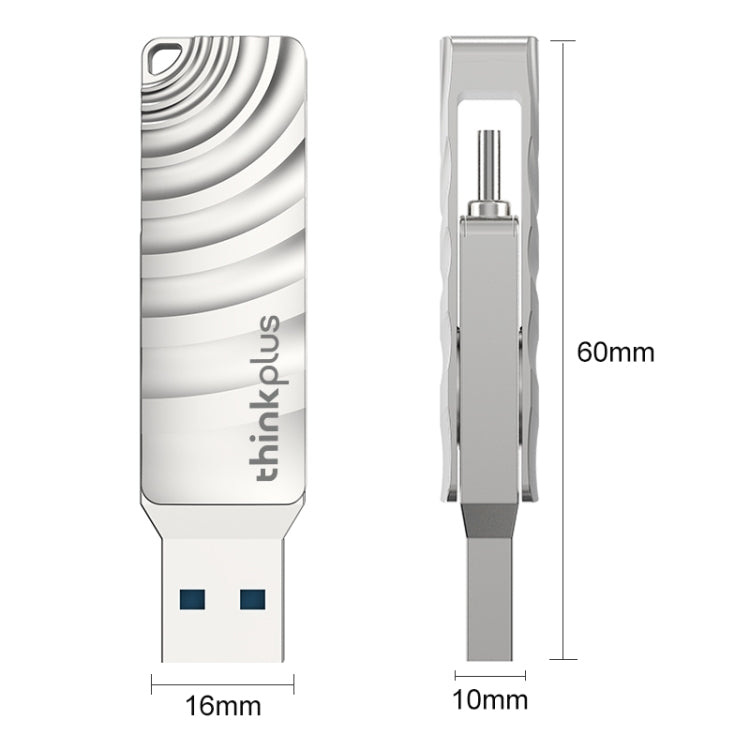 Lenovo Thinkplus MU232 USB 3.2 + USB-C / Type-C Dual Head Flash Drive, Memory:256GB - USB Flash Drives by Lenovo | Online Shopping South Africa | PMC Jewellery | Buy Now Pay Later Mobicred