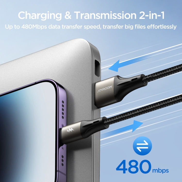 JOYROOM SA25-AC6 100W USB to USB-C/Type-C Fast Charge Data Cable, Length:1.2m(Black) - free shipping - PMC TechLife - Order now!