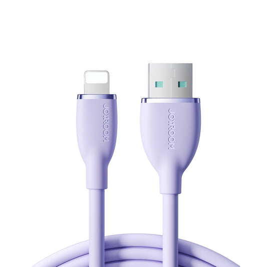 JOYROOM SA29-AL3 3A USB to 8 Pin Liquid Silicone Fast Charging Data Cable, Length: 1.2m(Purple) - Normal Style Cable by JOYROOM | Online Shopping South Africa | PMC Jewellery