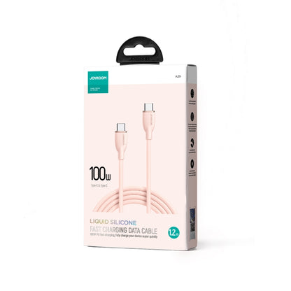 JOYROOM SA29-CC5 100W USB-C/Type-C to USB-C/Type-C Liquid Silicone Fast Charging Data Cable, Length: 1.2m(Pink) - USB-C & Type-C Cable by JOYROOM | Online Shopping South Africa | PMC Jewellery