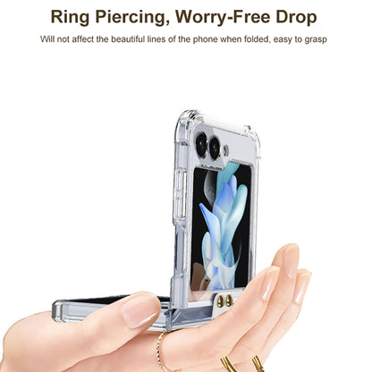 For Samsung Galaxy Z Flip5 GKK MagSafe Airbag Hinge Shockproof Phone Case with Ring Holder(Blue) - Galaxy Z Flip5 Cases by GKK | Online Shopping South Africa | PMC Jewellery