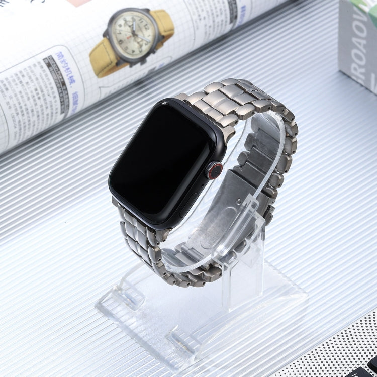 For Apple Watch Series 9 41mm Five Beads Titanium Steel Watch Band(Silver) - Watch Bands by PMC TechLife | Online Shopping South Africa | PMC TechLife
