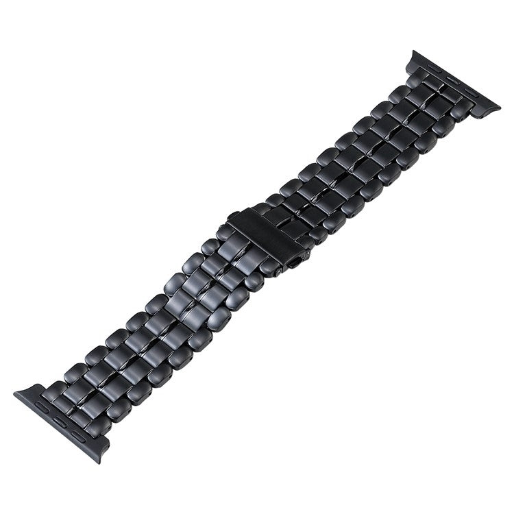 For Apple Watch Series 9 45mm Five Beads Titanium Steel Watch Band(Black) - Watch Bands by PMC TechLife | Online Shopping South Africa | PMC TechLife