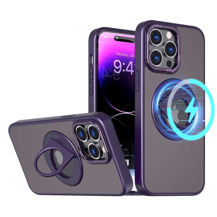 For iPhone 11 Rotating Ring Magnetic Holder Phone Case(Purple) - free shipping - PMC TechLife - Order now!