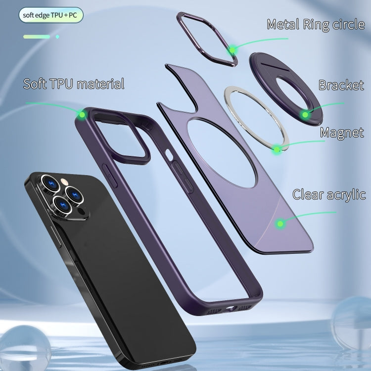 For iPhone 11 Rotating Ring Magnetic Holder Phone Case(Purple) - free shipping - PMC TechLife - Order now!