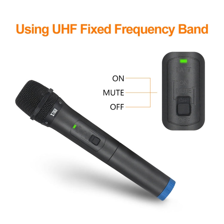 XTUGA S400 Professional 4-Channel UHF Wireless Microphone System with 4 Handheld Microphone(AU Plug) - Microphone by XTUGA | Online Shopping South Africa | PMC TechLife