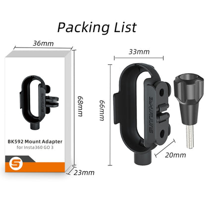 For Insta360 Go 3 Sunnylife IST-BK592 Mount Adapter Protective Frame Cage Mounting Brackets Housing Case(Black) - Case & Bags by Sunnylife | Online Shopping South Africa | PMC Jewellery