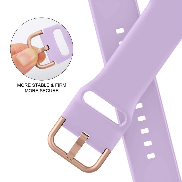 For Apple Watch 8 45mm Pin Buckle Silicone Watch Band(Lavender) - Watch Bands by PMC TechLife | Online Shopping South Africa | PMC TechLife