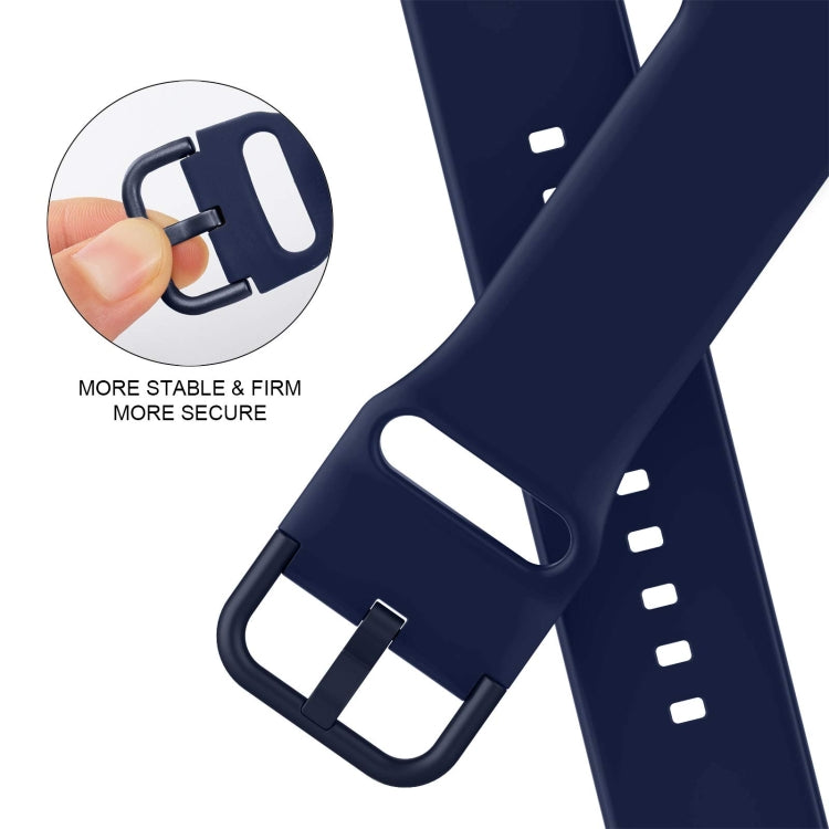 For Apple Watch 7 45mm Pin Buckle Silicone Watch Band(Midnight Blue) - Watch Bands by PMC TechLife | Online Shopping South Africa | PMC TechLife