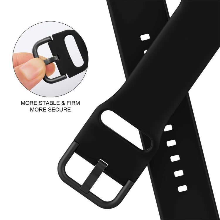 For Apple Watch 6 44mm Pin Buckle Silicone Watch Band(Black) - Watch Bands by PMC TechLife | Online Shopping South Africa | PMC TechLife