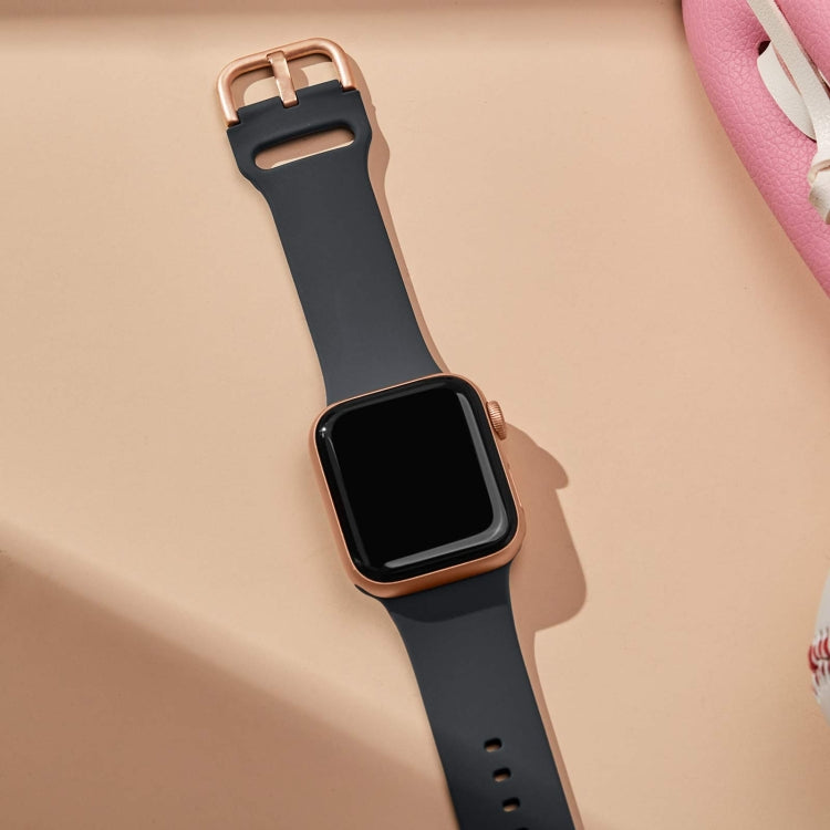 For Apple Watch 5 44mm Pin Buckle Silicone Watch Band(Dark Grey) - Watch Bands by PMC TechLife | Online Shopping South Africa | PMC TechLife