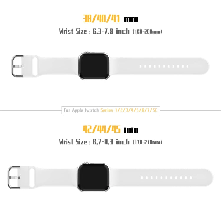 For Apple Watch 4 40mm Pin Buckle Silicone Watch Band(White) - Watch Bands by PMC TechLife | Online Shopping South Africa | PMC TechLife