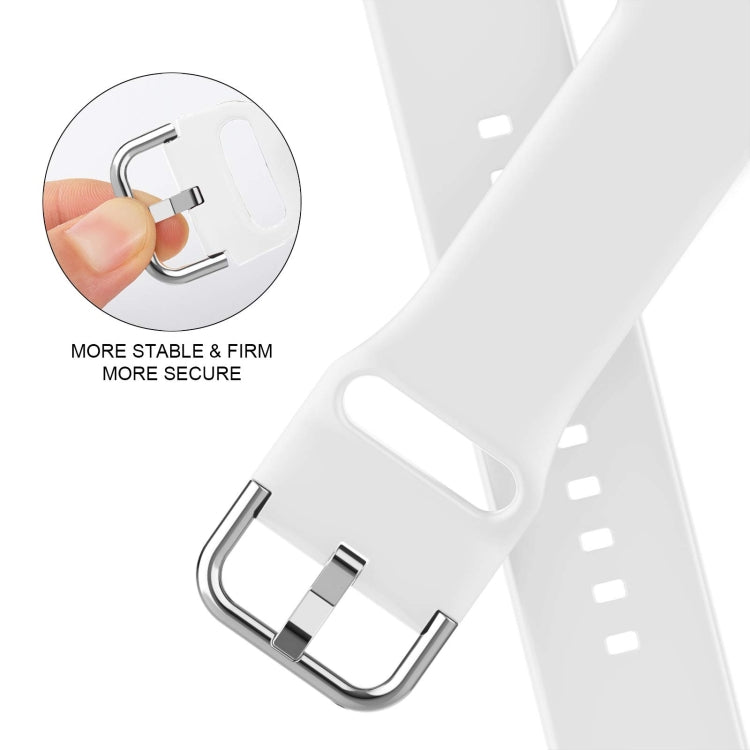 For Apple Watch 3 42mm Pin Buckle Silicone Watch Band(White) - Watch Bands by PMC TechLife | Online Shopping South Africa | PMC TechLife