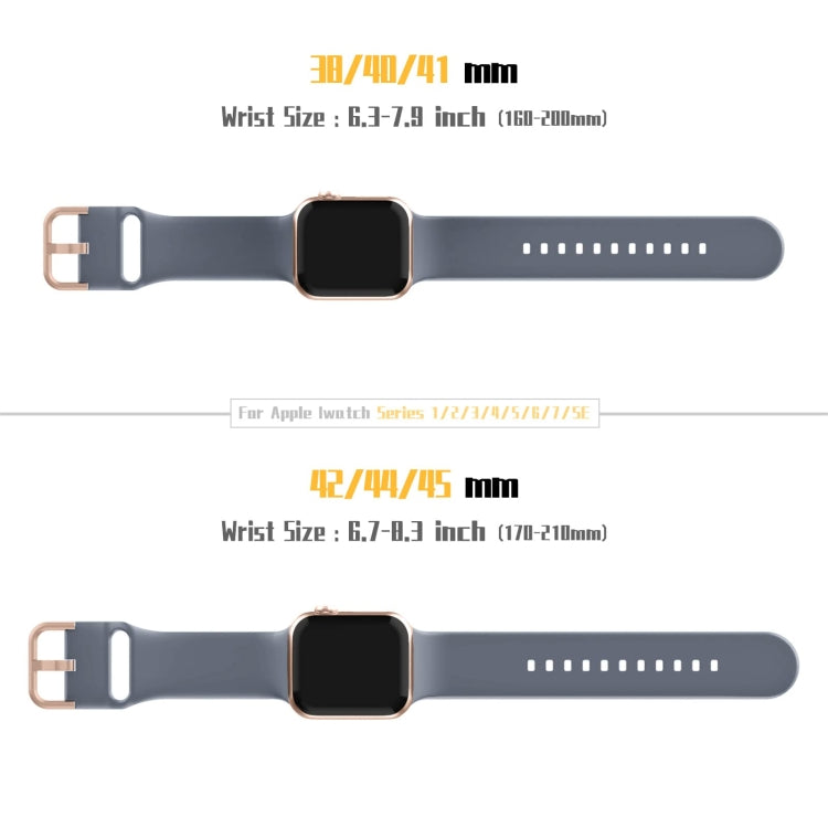 For Apple Watch 3 42mm Pin Buckle Silicone Watch Band(Blue Grey) - Watch Bands by PMC TechLife | Online Shopping South Africa | PMC TechLife