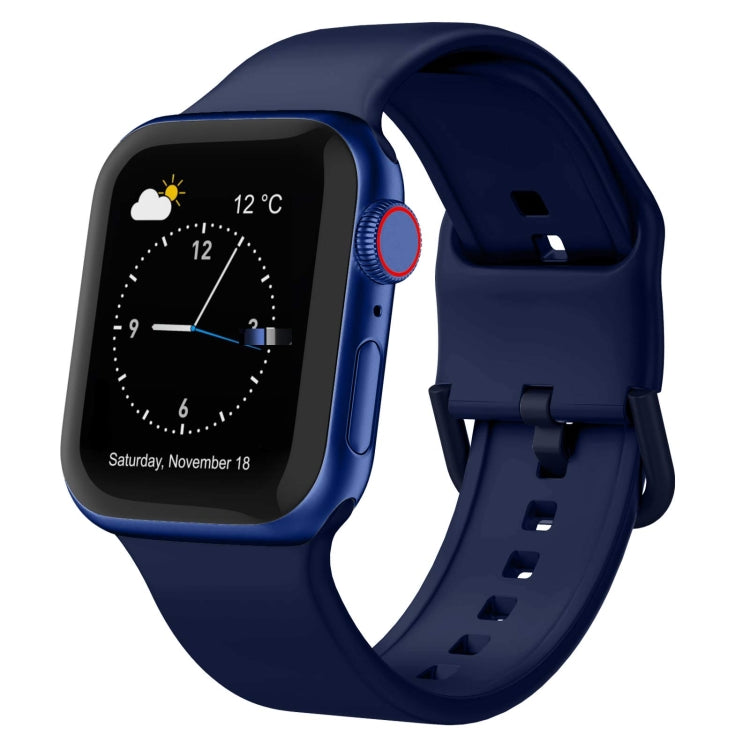 For Apple Watch Series 2 42mm Pin Buckle Silicone Watch Band(Midnight Blue) - free shipping - PMC TechLife - Order now!