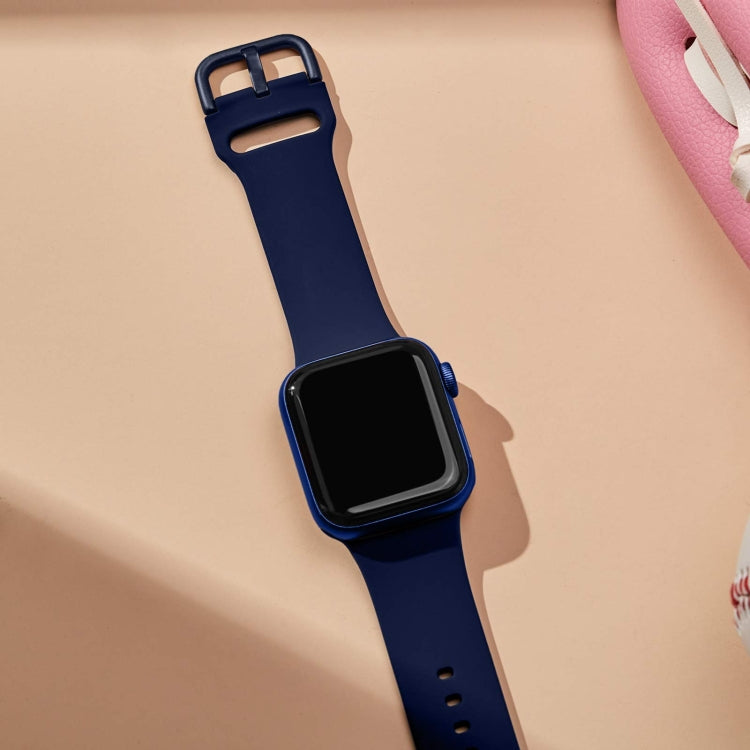 For Apple Watch Series 2 42mm Pin Buckle Silicone Watch Band(Midnight Blue) - free shipping - PMC TechLife - Order now!