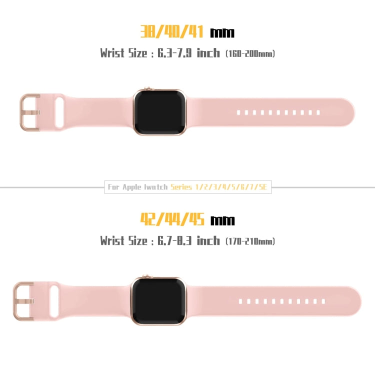 For Apple Watch 42mm Pin Buckle Silicone Watch Band(Pink) - Watch Bands by PMC TechLife | Online Shopping South Africa | PMC TechLife