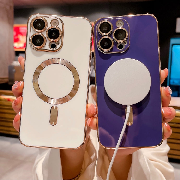 For iPhone 11 Magsafe Plating TPU Phone Case with Lens Film(Blue) - free shipping - PMC TechLife - Order now!