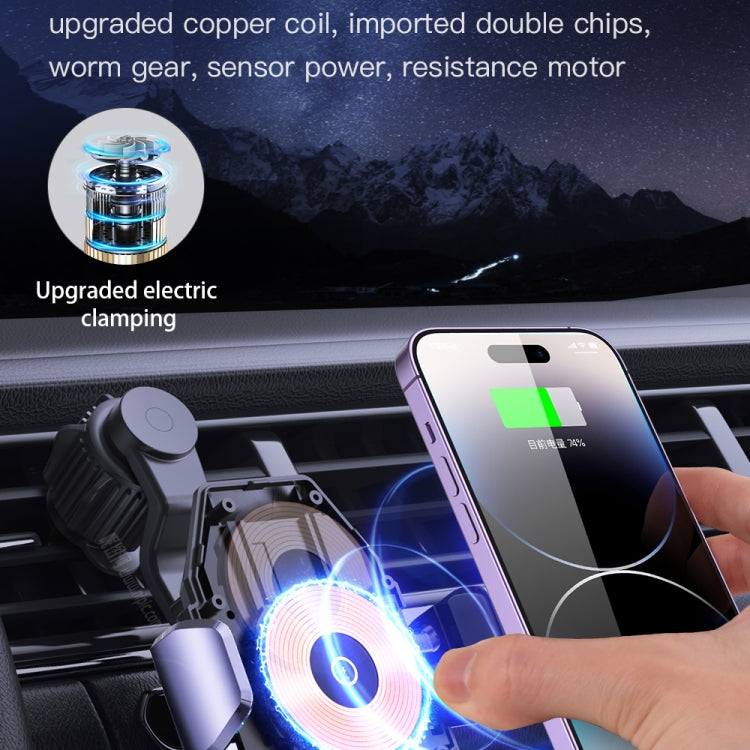 TOTU CH-1-W 15W Wireless Charging Car Holder, Stick and Extend Version(Grey) - Wireless Charger Holders by TOTUDESIGN | Online Shopping South Africa | PMC Jewellery | Buy Now Pay Later Mobicred