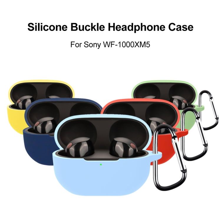 For Sony WF-1000XM5 Wireless Bluetooth Earphone Silicone Protective Case(Black) - Sony Earphone Case by PMC TechLife | Online Shopping South Africa | PMC TechLife