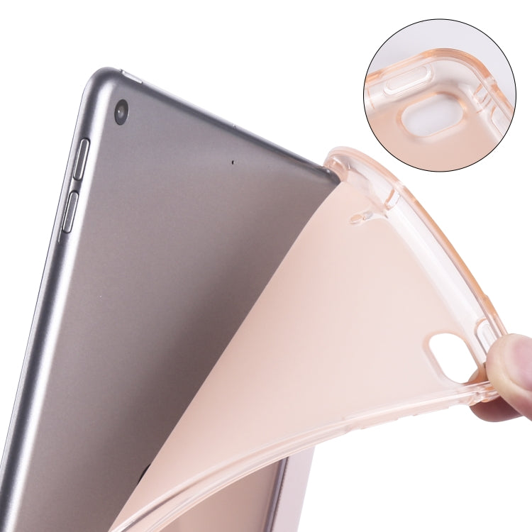 For iPad Mini 5 / Mini 4 3-folding Horizontal Flip PU Leather + Shockproof TPU Case with Holder & Pen Slot(Pink) - iPad mini (2019) / mini 5 Cases by PMC TechLife | Online Shopping South Africa | PMC TechLife | Buy Now Pay Later Mobicred