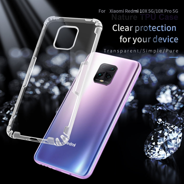 For Xiaomi Redmi 10X 5G / 10X Pro 5G NILLKIN Nature TPU Transparent Soft Protective Case(Grey) - Xiaomi Cases by NILLKIN | Online Shopping South Africa | PMC Jewellery