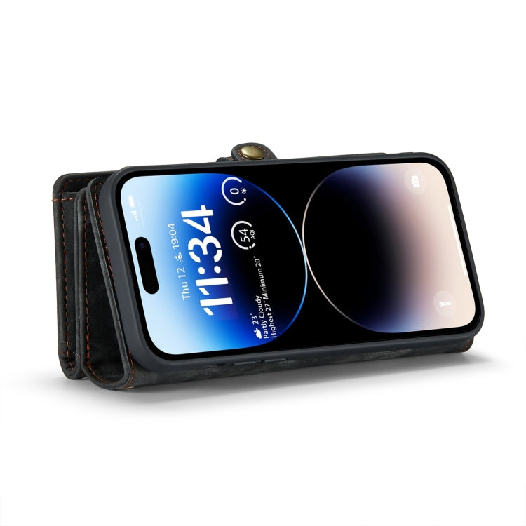 For iPhone 15 Pro Max CaseMe 008 Detachable Multifunctional Leather Phone Case(Black) - iPhone 15 Pro Max Cases by CaseMe | Online Shopping South Africa | PMC TechLife | Buy Now Pay Later Mobicred