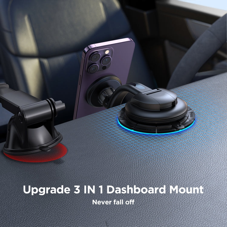 JOYROOM JR-ZS366-W 2 in 1 Dashboard Air Vent Magnetic Car Phone Mount Kit(Black) - Car Holders by JOYROOM | Online Shopping South Africa | PMC Jewellery | Buy Now Pay Later Mobicred