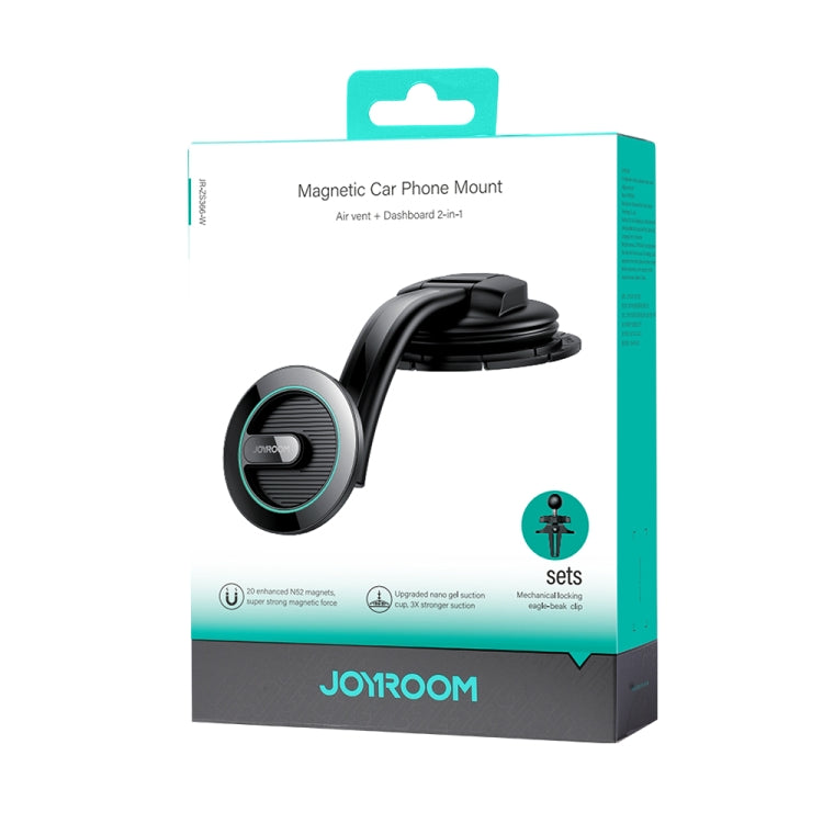 JOYROOM JR-ZS366-W 2 in 1 Dashboard Air Vent Magnetic Car Phone Mount Kit(Black) - Car Holders by JOYROOM | Online Shopping South Africa | PMC Jewellery | Buy Now Pay Later Mobicred