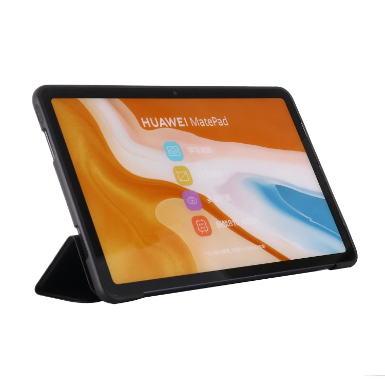 For Huawei Matepad 10.4 GEBEI Shockproof Horizontal Flip Leather Case with Three-folding Holder(Rose Gold) - Huawei by GEBEI | Online Shopping South Africa | PMC TechLife | Buy Now Pay Later Mobicred
