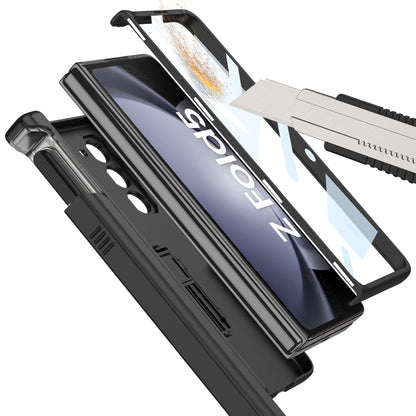 For Samsung Galaxy Z Fold5 GKK Integrated Folding Battle Shell PC Phone Case with Pen Box(Silver) - Galaxy Z Fold5 Cases by GKK | Online Shopping South Africa | PMC Jewellery