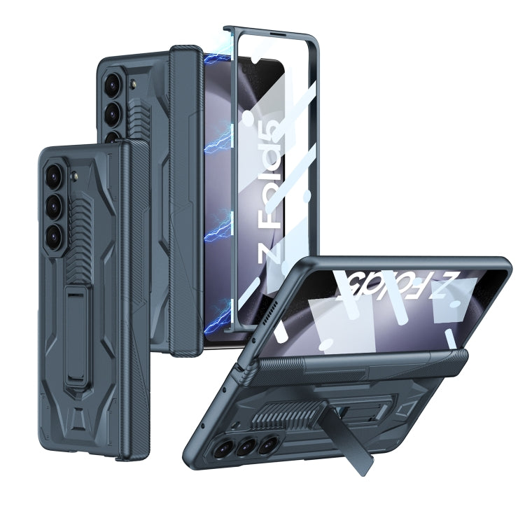 For Samsung Galaxy Z Fold5 GKK Integrated Magnetic Armor Flip Phone Case with Holder(Green) - Galaxy Z Fold5 Cases by GKK | Online Shopping South Africa | PMC TechLife | Buy Now Pay Later Mobicred