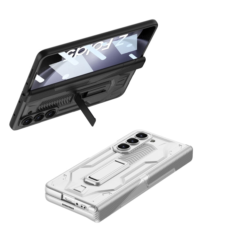 For Samsung Galaxy Z Fold5 GKK Integrated Magnetic Armor Flip Phone Case with Holder(Light Blue) - Galaxy Z Fold5 Cases by GKK | Online Shopping South Africa | PMC TechLife | Buy Now Pay Later Mobicred