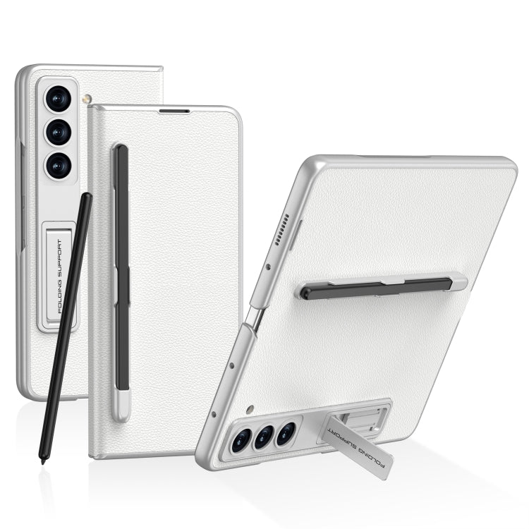 For Samsung Galaxy Z Fold5 GKK Flip Leather All-Inclusive Phone Case with Pen Holder(Silver) - Galaxy Z Fold5 Cases by GKK | Online Shopping South Africa | PMC Jewellery