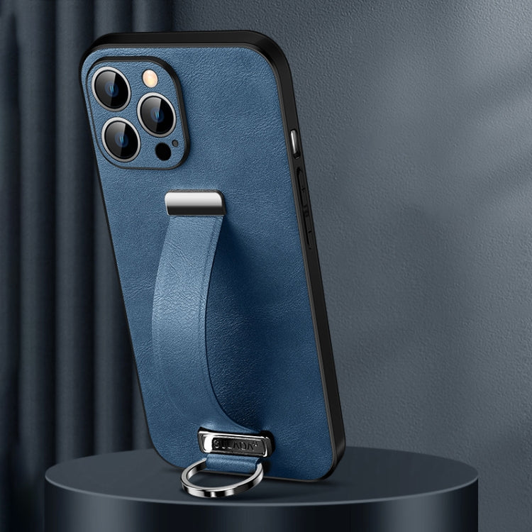 For iPhone 15 Pro Max SULADA Tide Cool Series PC + Leather Texture Skin Feel Phone Case(Blue) - iPhone 15 Pro Max Cases by SULADA | Online Shopping South Africa | PMC TechLife | Buy Now Pay Later Mobicred