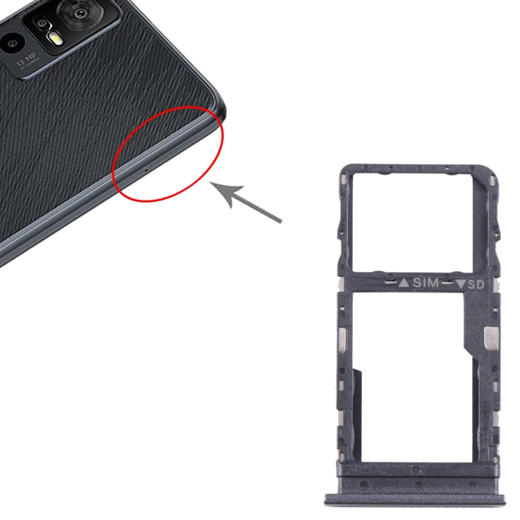 For TCL 40 XE Original SIM + Micro SD Card Tray(Black) - For TCL by PMC TechLife | Online Shopping South Africa | PMC TechLife