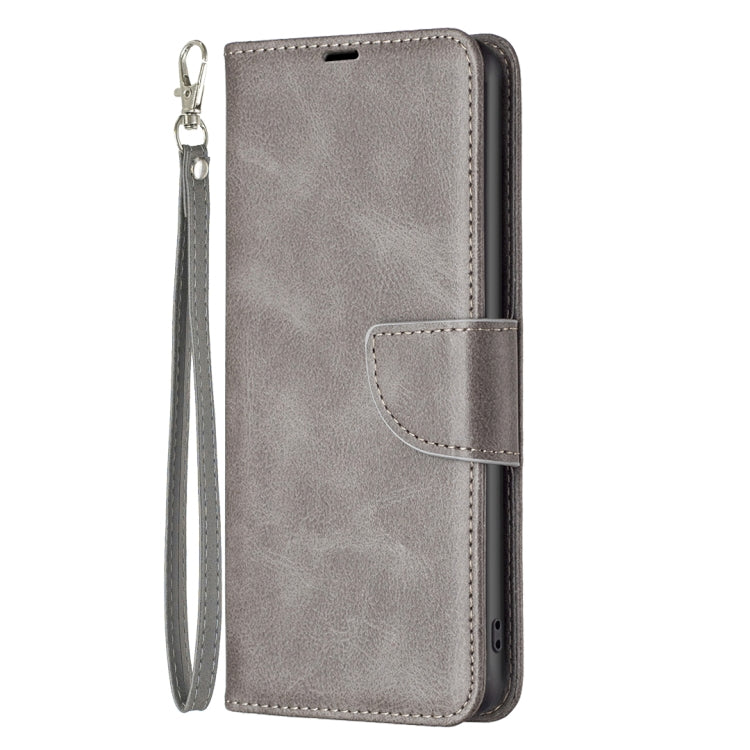 For Honor 90 5G Lambskin Texture Pure Color Flip Leather Phone Case(Grey) - Honor Cases by PMC TechLife | Online Shopping South Africa | PMC TechLife | Buy Now Pay Later Mobicred