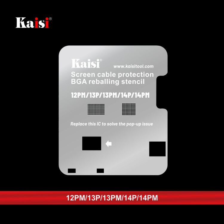 Kaisi LCD Screen IC BGA Reballing Stencil for iPhone 11 to 14 Pro Max - free shipping - PMC TechLife - Order now!